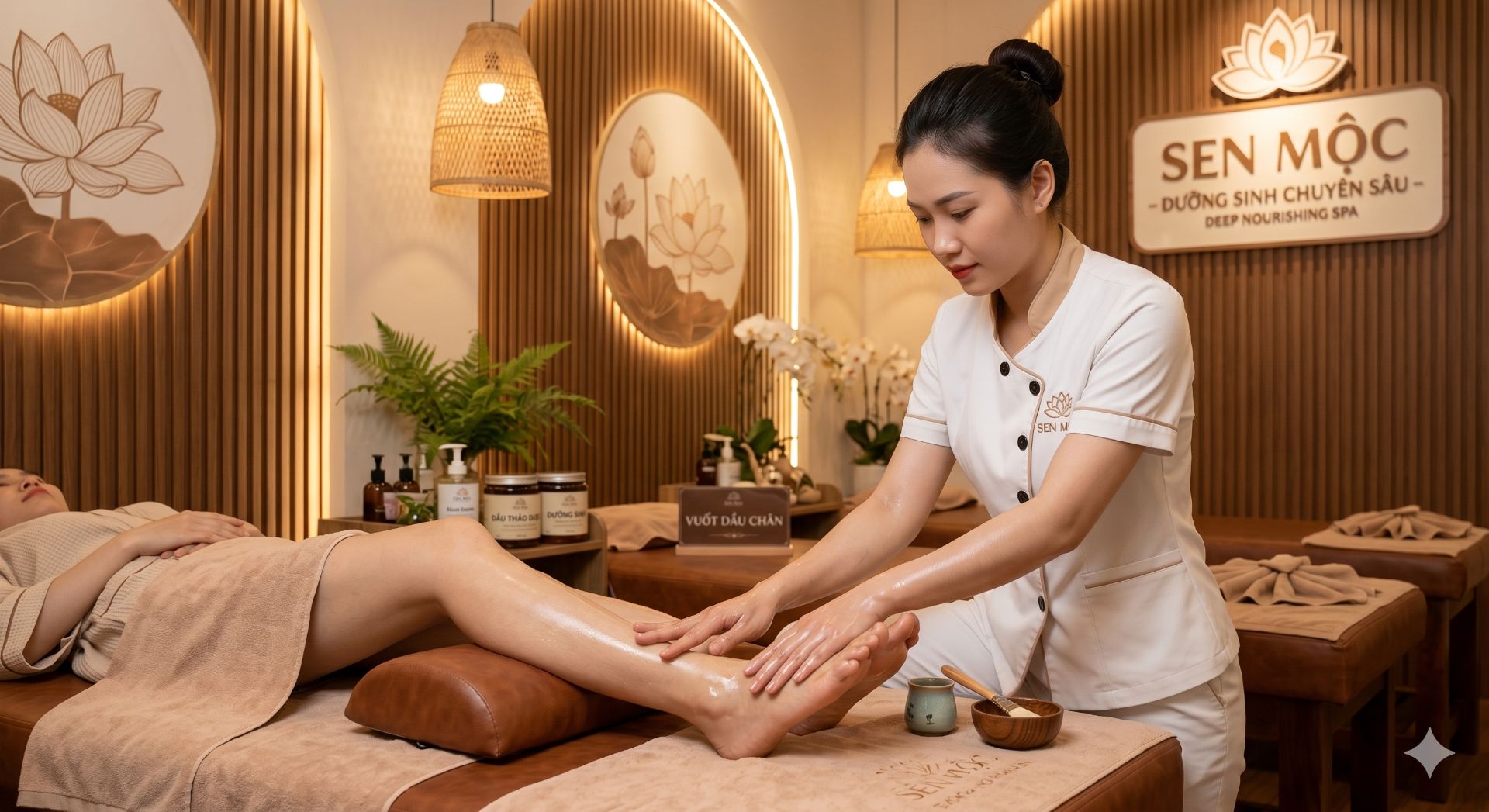 Vuốt dầu chân
