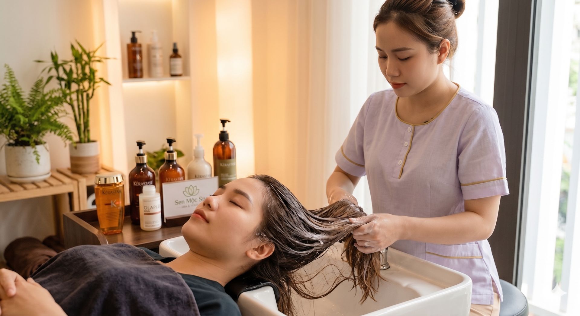 Phục Hồi Tóc Khô Xơ, Hư Tổn Và Tóc Tẩy Tại Sen Mộc Spa